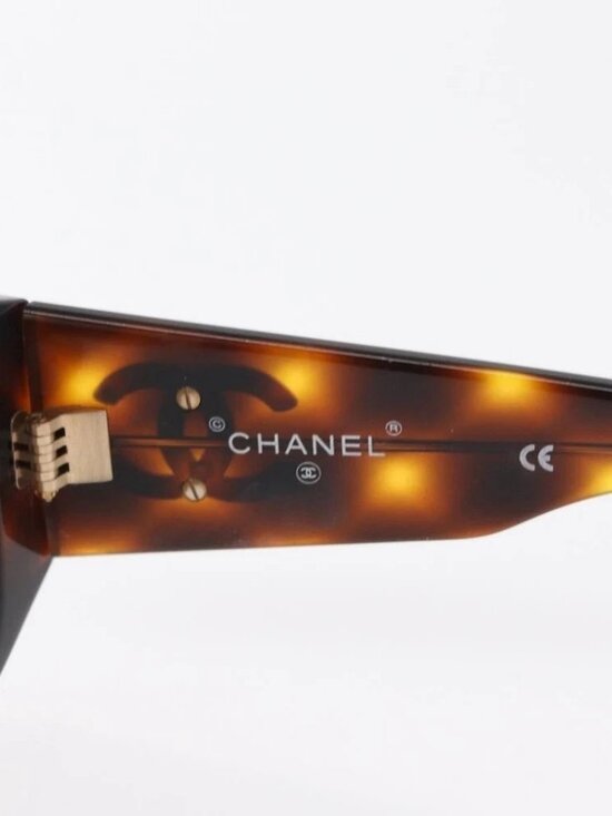CHANEL Sunglasses Plastic Brown CC Auth 153000 main image 4